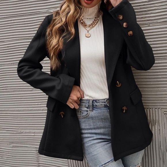 Classic Double Breasted Jacket Blazer - Picture 7 of 16